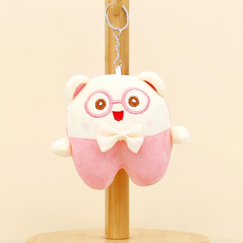 Cute Plush Bear Keychain Short Plush Stuffed Animal Adorable Cartoon Bear Gift