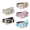 Women's Wide Waistband Shining PU Leather Strap For Western Belt For Girls Y2K Men Rhinestone F B7L6