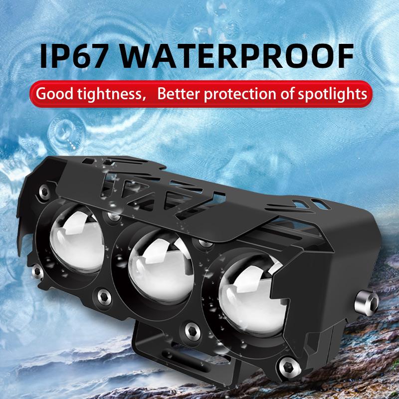 Motocykly LED světlomety se 3 objektivy Pracovní bodové světlo Dálkové/tlumené světlomety Motocyklové světlomety Jízdní mlhové světlomety Externí skútry Přední světlomety