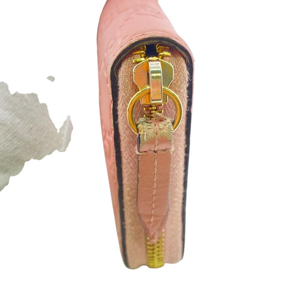 GUCCI 410102 Zip Around Guccisima leather Purse pink leather Women Used