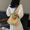 2025 New Style Light Leisure Vacation Straw Tote Bag Fashionable Commuting Large Capacity One-shoulder Beach Women