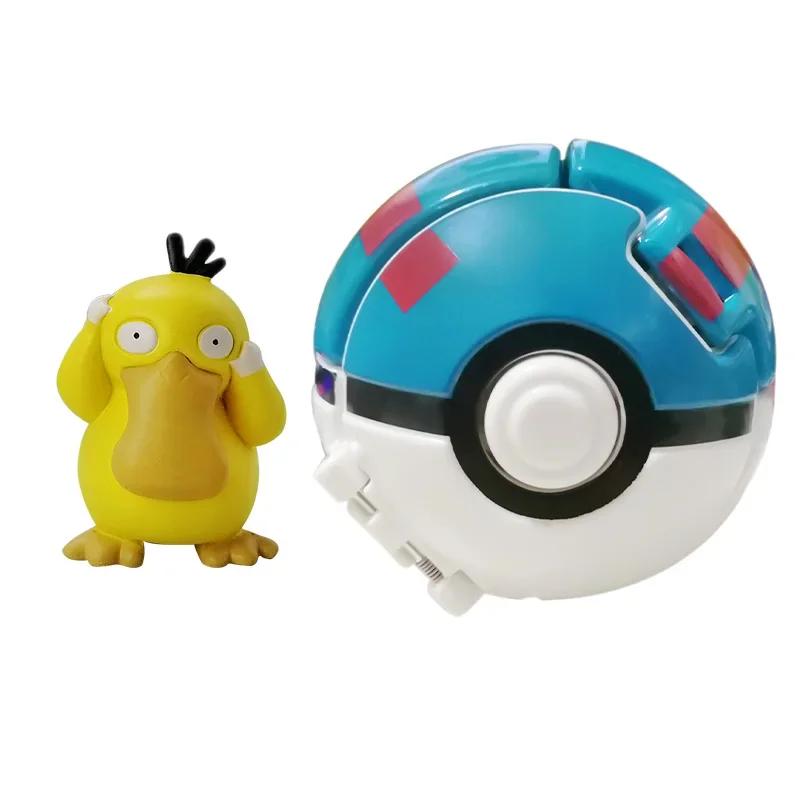 Pokemon Ball with Figure Poke Pokeball Mew Groudon Solgaleo Mewtwo Pikachu Meowth Charizard Kyogre Fennekin Froakie Chespin Toy
