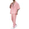 Summer fashion shirt casual pants two-piece set hot-selling men's body new repair trend solid color men's fashion suit