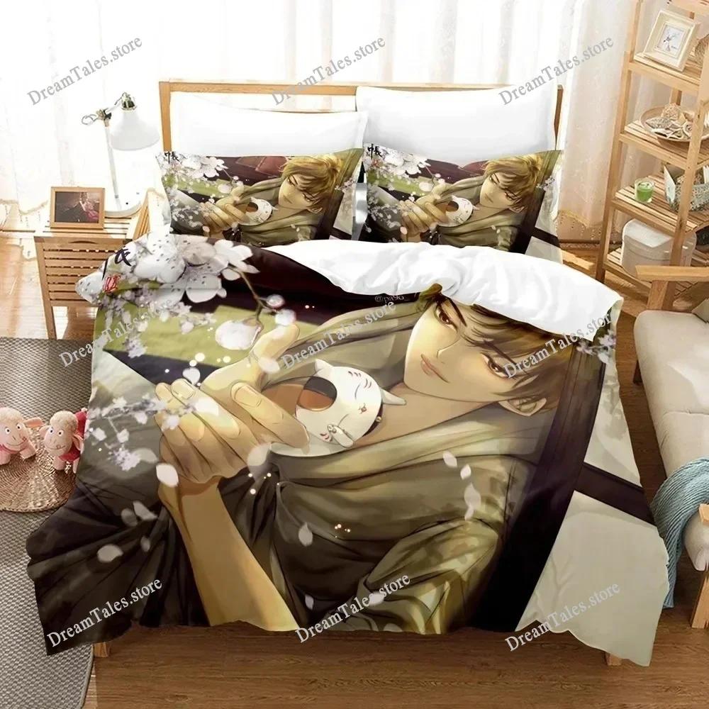 Natsume's Book of Friends Cartoon Poster Sheets Quilt Covers Bedding Dormitory Sheets Bedding Set Soft Warm Bedding Set369