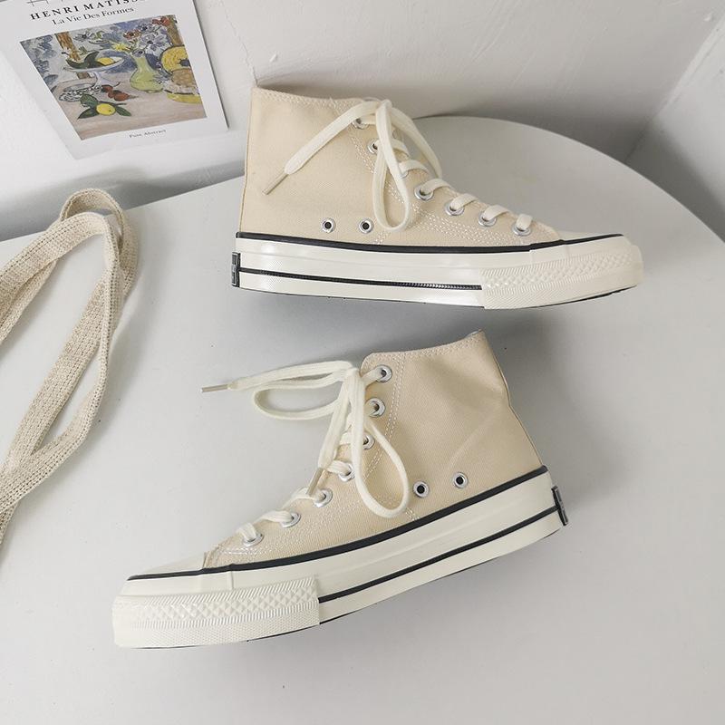Canvas Shoes Female High-top Student Shoes Board Shoes 19