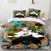 Kamado Tanjirou Bedding Set Single Twin Full Queen King Size Demon Slayer Bed Set Aldult Kid Bedroom Duvetcover Sets 3D Anime