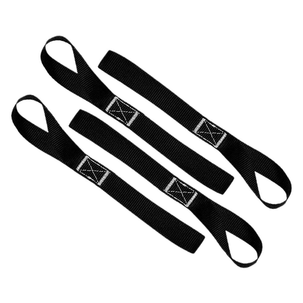 4pcs 15.9inch Soft Loop Tie Down Straps For Securing Cargo ATV UTV Motorcycles Scooters Dirt Bikes Lawn Garden Equipment
