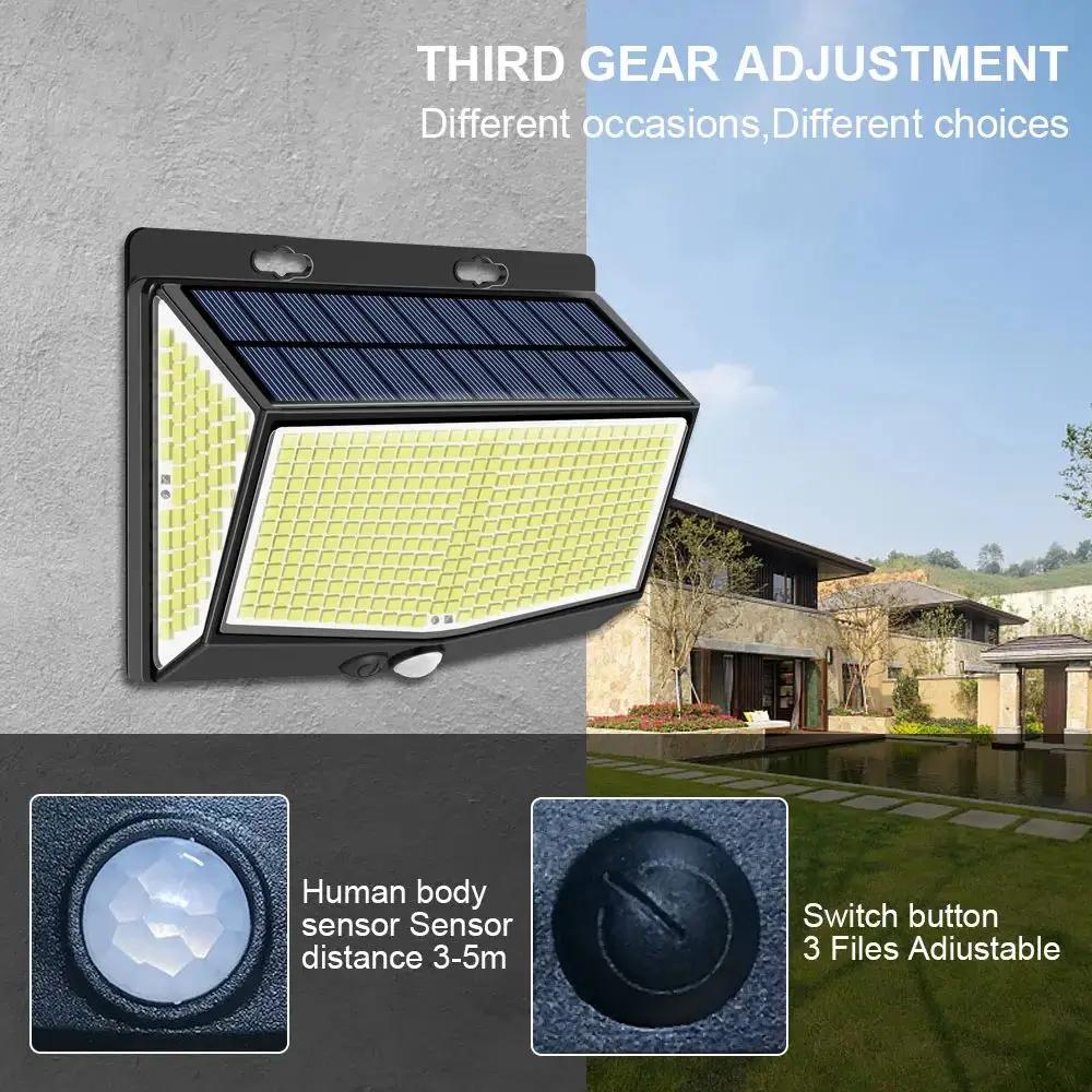 248 LED Outdoor Solar Power Lights Motion Sensor 3 Modes Waterproof Security Flood Lights for Pathway Garden Garage Lamp
