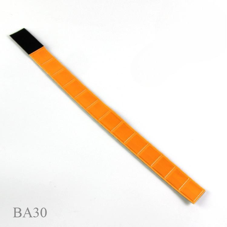 

Reflective Wristband Armband Ankle Band No Sew Velcro Adjustable Cuttable Reflective Strap Soft Patch for Outdoor Safety помаранчевий