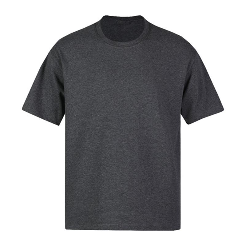 

300gsm Cotton Summer Short Sleeve T Shirts For Men O Neck Casual Heavy Fabric Streetwear Tees Unisex Basic Solid Cool Loose Tops XXL сірий колір