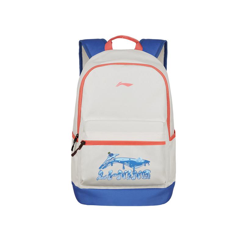 New LiNing Polyester Backpack Unisex White & Blue ABSV313-16