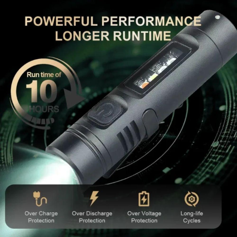 Rechargeable LED Torch Multi-Functional 3 Modes LED Flashlight Bright Tiny Battery Flashlight Traveling