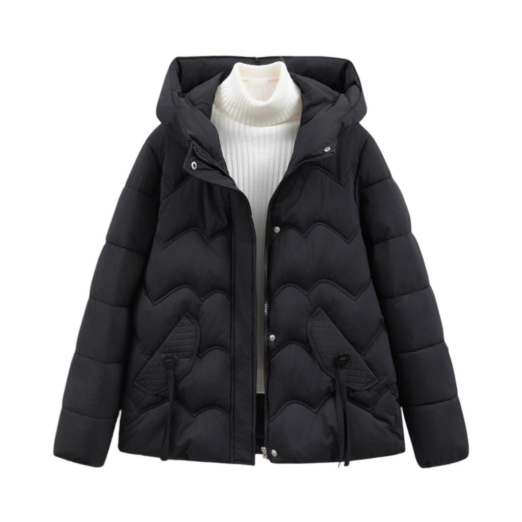 Women's Hooded Coat Ladies Winter Cotton Coat Thickened Warm Jacket