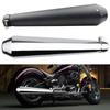Universal Motorbike Exhaust Pipe Vintage Classic Electroplating 38-45mm Motorcycle Modified Accessories Exhaust Tail Section