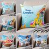 Thailand Classical S-Songkran Festival Cushion Cover Throw Pillow Cover Hidden Button Durable Polyester Chair Cushion