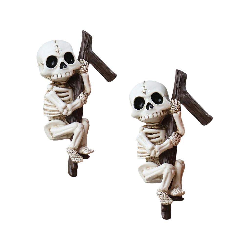 Halloweenský závěs na květináč s lebkou Pryskyřičná zahradní dekorace pro strašidelnou vnitřní venkovní expozici rostlin