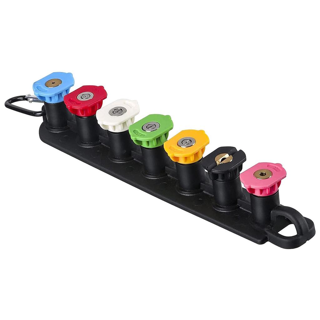 Vârfuri de spălat cu presiune Accesoriu pentru curățarea Set duze de pulverizare pentru spălator cu presiune Baza cu 7 găuri