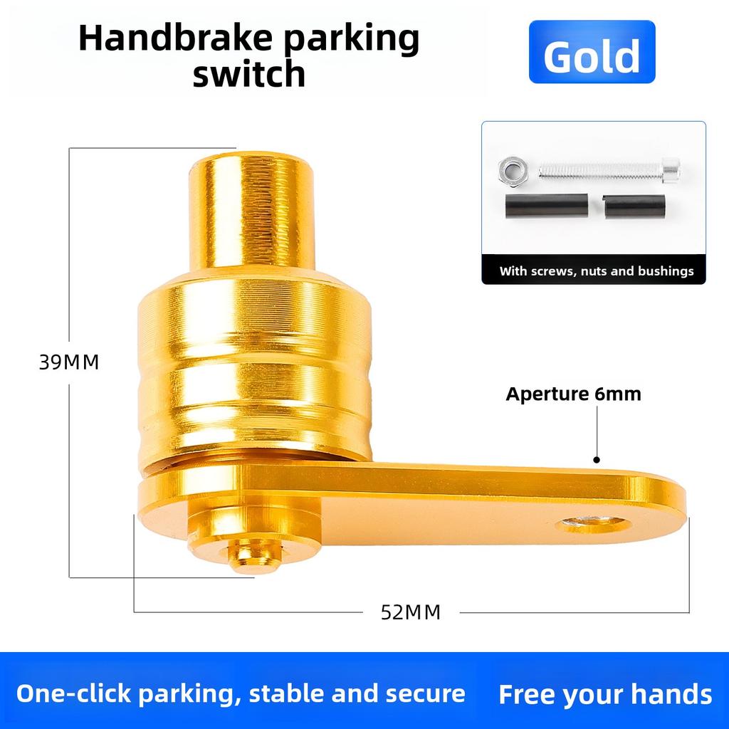 Universal Aluminum Alloy Parking Switch for Motorcycles, CNC-modified Anti-slip Car Button, Braking Accessory
