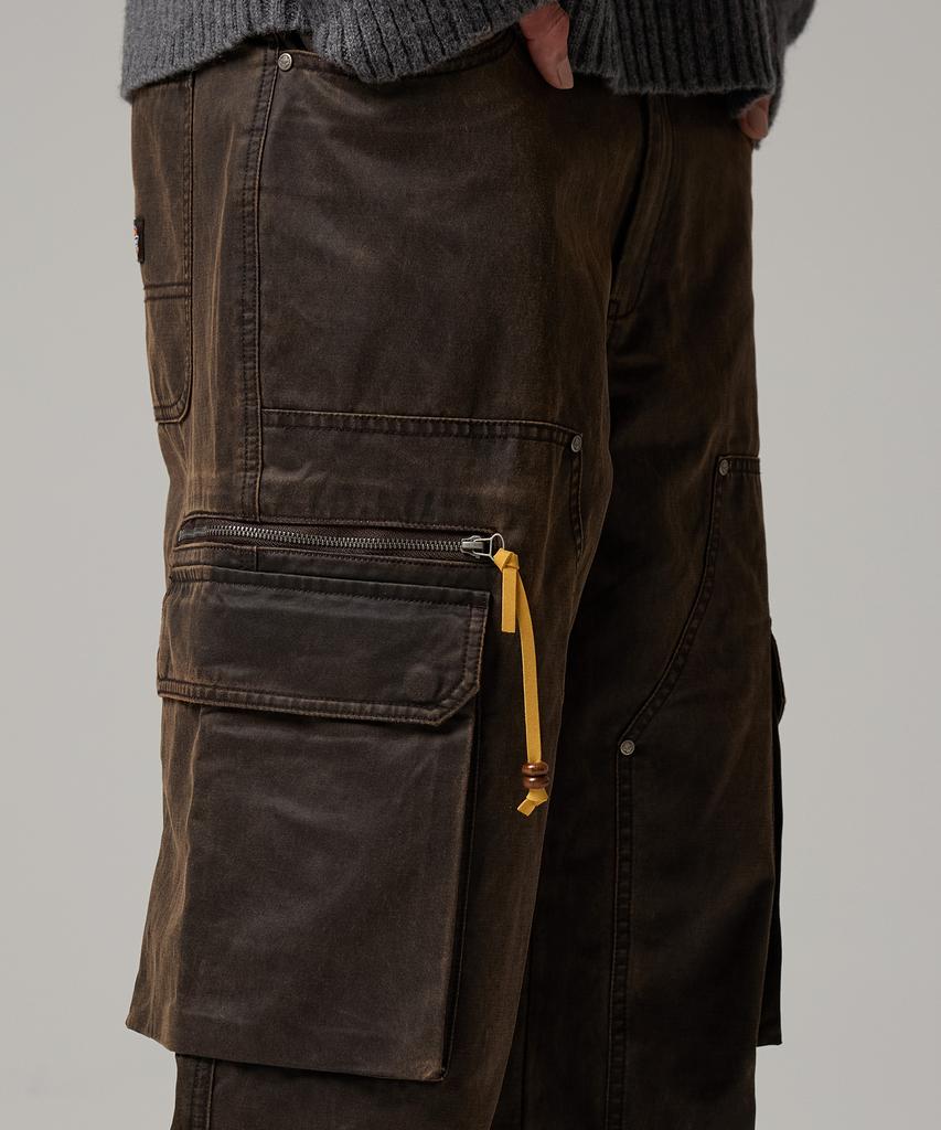 DICKIES Canvas Double Knee Cargo Pants Dark Brown