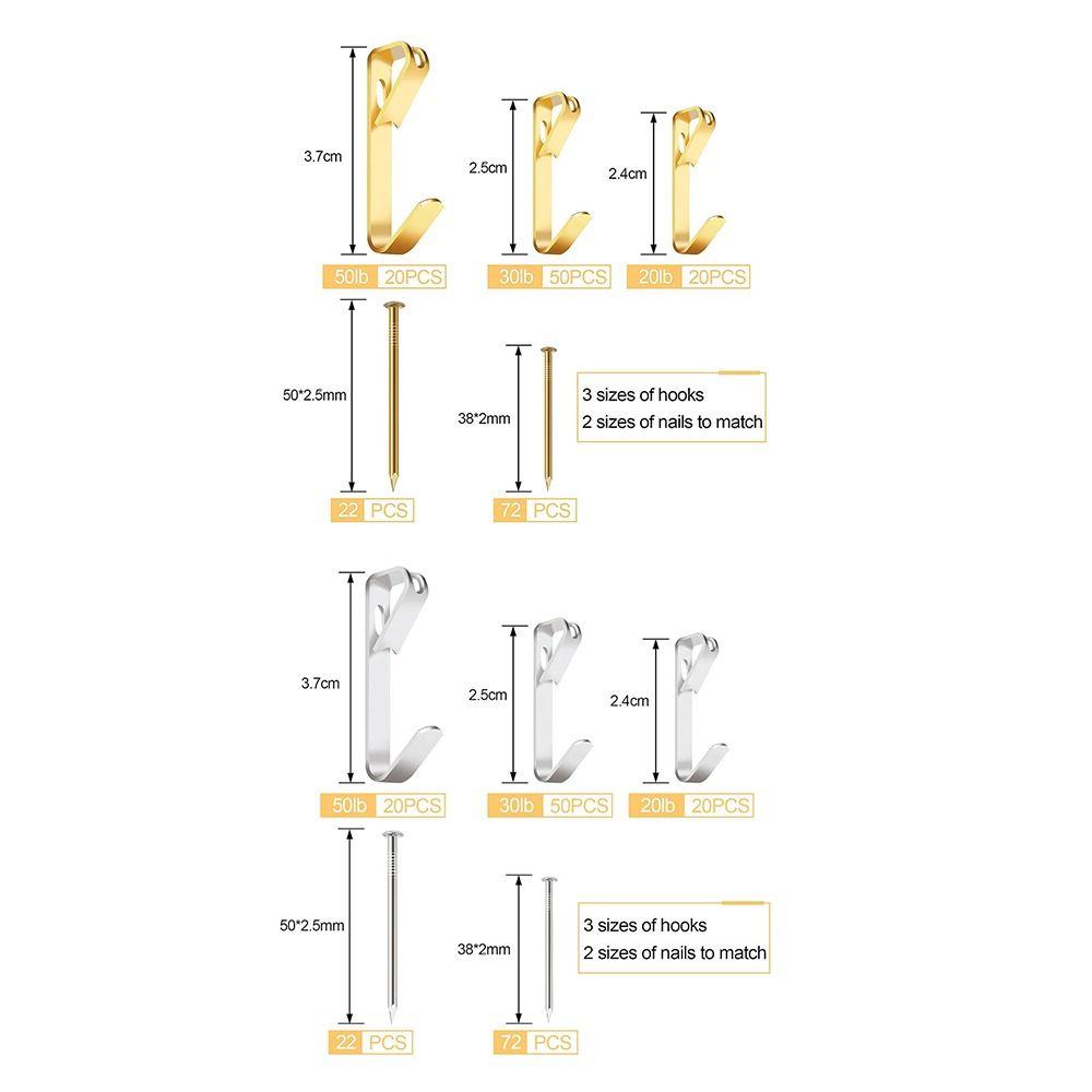 Wall Mounting Photo Frame Hooks With Nails Clocks Clothes Traceless Hooks  for Home Office