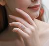 Sterling copper High Quality Niche Design Butterfly White Zircon Ring Women's Party Birthday Jewelry Gift