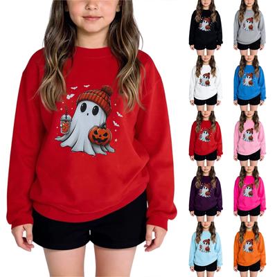 Boys Girls Child Fashion Daily Versatile Casual Crewneck Sweatshirts Daily Long Sleeve Patchwork Top Sweatshirts