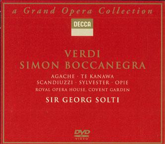 

DVD SIR GEORG SOLTI - Verdi : Simon Boccanegra VDI82968 DECCA Japan Classical Used