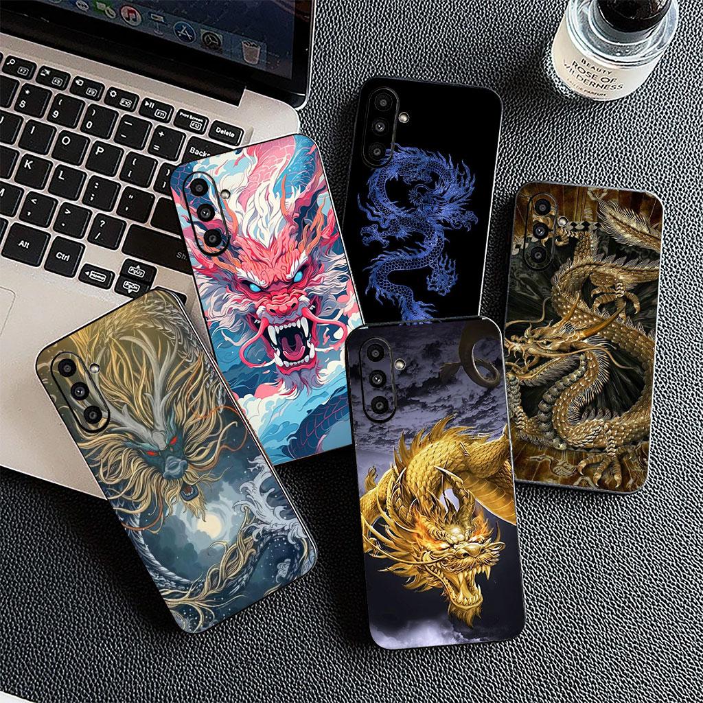 Black Dragon Cool Casing Phone Cover for Xiaomi Redmi Note 12 11 10 Pro 10A 10C 12C 14C A4 Note12 5G Soft Case