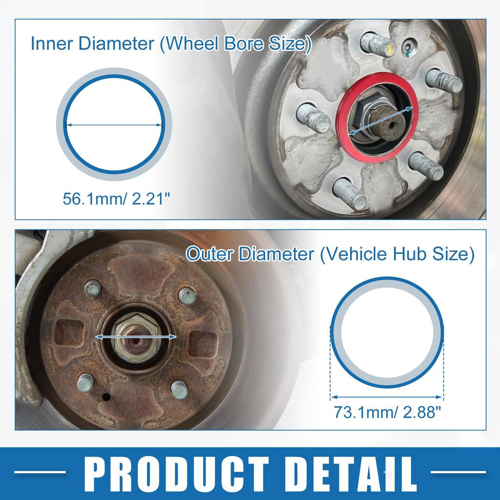 A ABSOPRO Car Hub Centric Ring OD 73.1mm ID 56.1mm