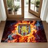 Aston Villa Football Design Crystal Velvet Rug Soft Decorative Mat for Bedroom Entrance