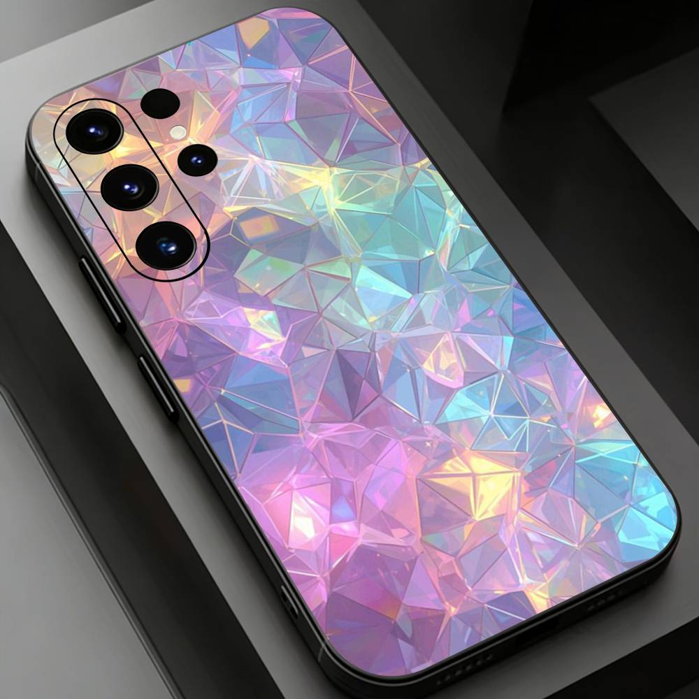 Holographic Bubble Y2K Style Phone case for Samsung Galaxy S24,25,26,23 22,21,S20 Plus Ultra FE soft fundas cases