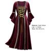 Classic Square Collar High-Waist Lightweight Medieval Cosplay Halloween Maxi Dress Costume