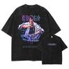 Japan Anime Bleach Aizen Sousuke Graphic Tee Men Oversized Washed Tshirts Manga Casual T Shirt Harajuku Male Cotton Tshirt