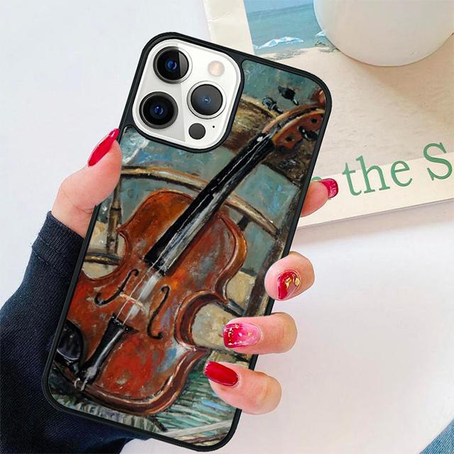 Violin and Musical Note Coque Shell For iPhone 17 Air 15 16 14 13 12 Pro Max 11 Pro Max Plus Phone Case Cover
