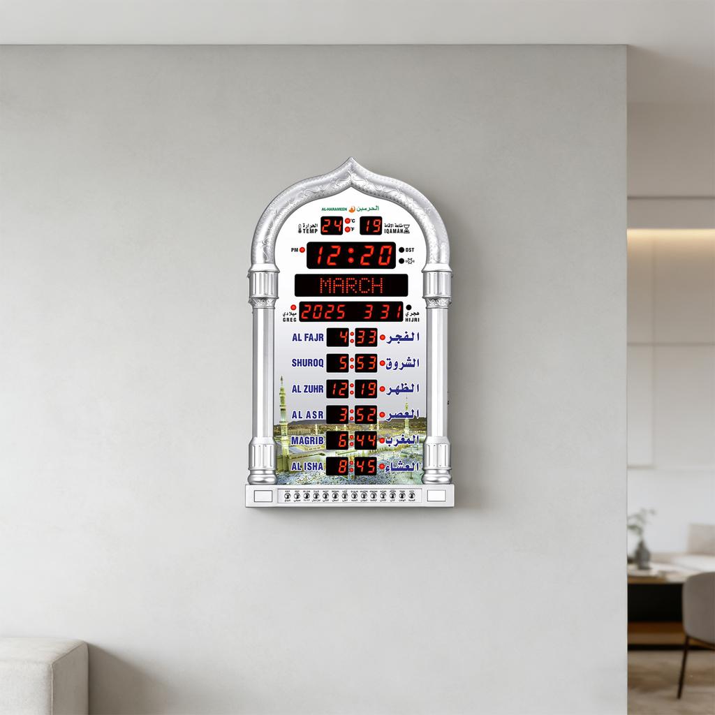 Azan Reminder Device Featuring Time Date Display World Clock Timer For 1150 Cities Calendar Prayer Music Snooze Function