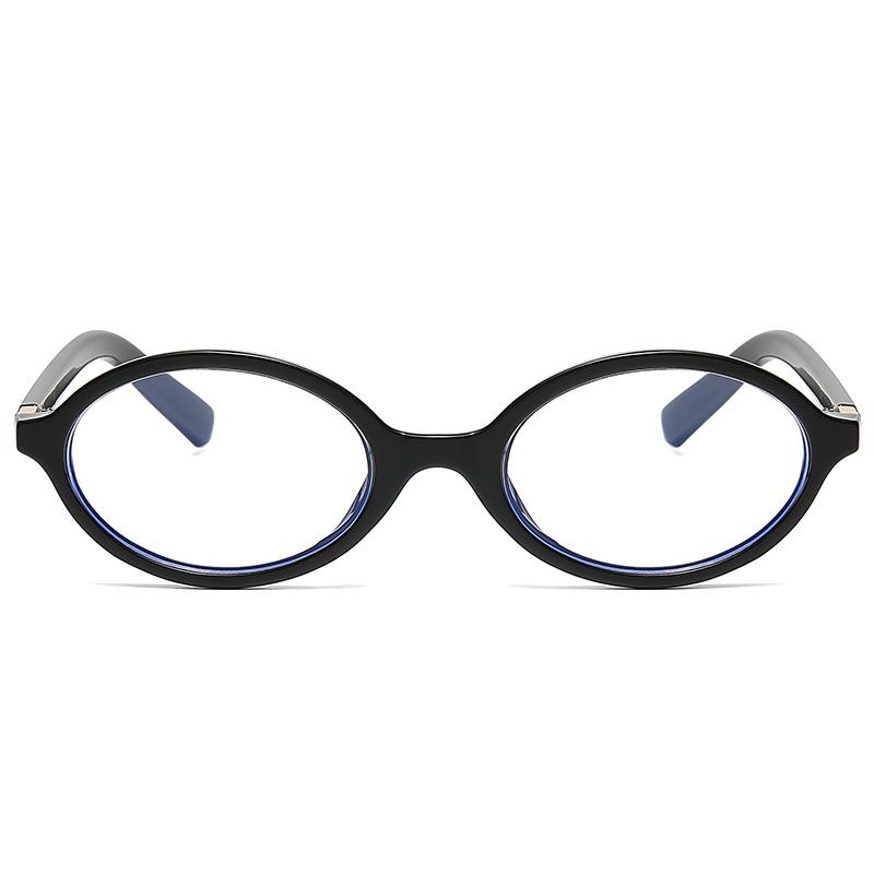 20953 New Fashion High-End Oval Glasses Frame 2024 New Personalized Anti-Blue Flat Glasses