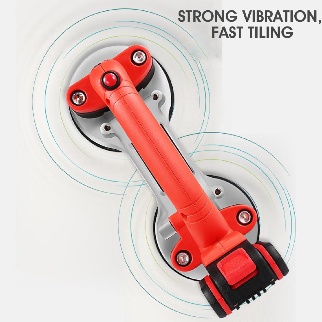 21V bærbar flisemaskin 60-120mm flisvibrator sugekopp justerbar automatisk gulvvibrator nivelleringsverktøy