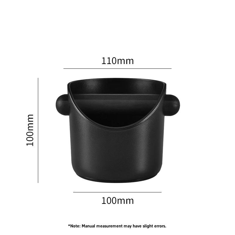 Food-Grade ABS Coffee Ground Shock-Absorbent Knock Box Thickened Anti-Slip Espresso Waste Bin Compact Coffee Bar Accessory