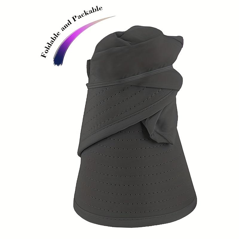 Women Wide Brim Sun Protection Visor Sun Hat, Anti-UV Lightweight Breathable Foldable Beach Hat For Outdoor Sport Cycling Drive