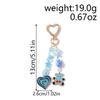 Cartoon Keychain Playful Bear Heart Keychain Beaded Key Ring Vibrant Decorative Key Chain For Key Organizer Backpack Purse