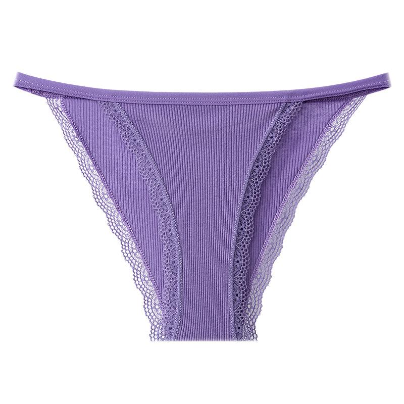 Pure cotton underwear women's sexy seamless girl briefs T-word pants women's large-size women's underwear