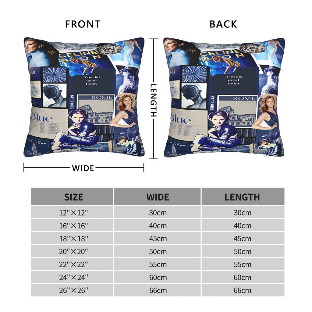 Celines Dions Paris 2026 Pillow Case  Fashion Pillow Cover Graphic Pillowcases For Living Room Sofa