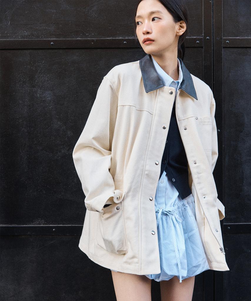 MIXXO Balloon Shirt Collar Dress_Miwowg202C
