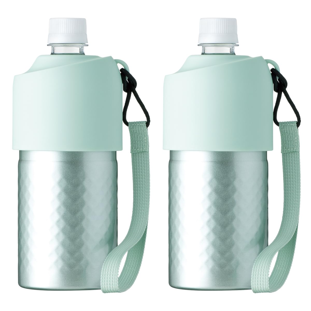 

Atlas Water Bottle Keeps Water Bottles Cold or Vacuum with 2-Piece Holder, Hot, 500ml/650ml Capacity, Insulated, Strap, Bottle-in-Bottle, Green,