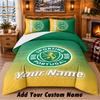 Set de așternut 3 piese cu model Sporting CP Nume personalizat, Cearșaf și Fețe de pernă Pentru Dormitorul de Acasă