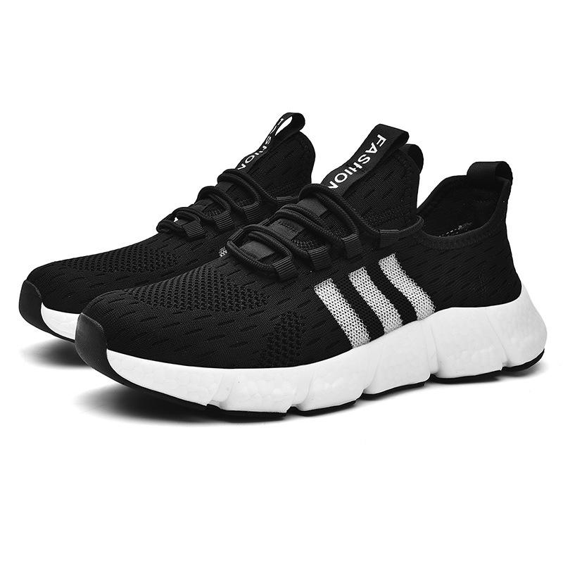 

2025 Spring and Autumn Lightweight Large Size Men s Shoes Flying Woven Mesh Shoes Breathable Soft Sole Running Sports Travel Shoes 2025 44