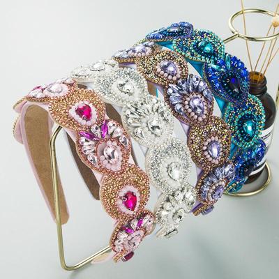 Damen Haarband Vintage Barock Kristall Stirnband Premium Haarschmuck