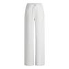 Navigare Women's White Casual Straight-Leg Trousers