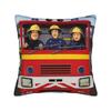 Housse de Coussin Carrée Sam le Pompier Camions de Pompiers Dessin Animé Housse de Coussin Personnalisée Polyester Housse de Coussin Décorative pour Canapé 45x45cm