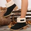 Fashion Women's Winter Snow Boots Ankle Western Trend Comfortable Fashion Fur Boots Plus Size Black Red Green